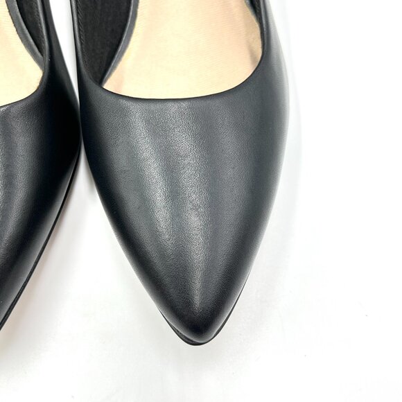 Clarks‎ Size 6 Linvale Jerica Black Leather Point Toe Kitten Heels Pumps Shoes - Picture 6 of 15